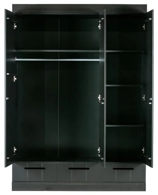 Armadio in pino nero 140x195 cm Connect - WOOOD