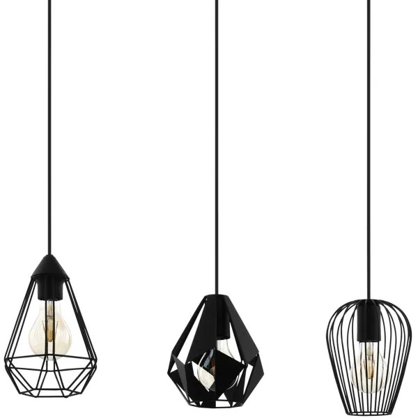 Eglo 43581 - Lampadario su corda DISTAFF 3xE27/40W/230V