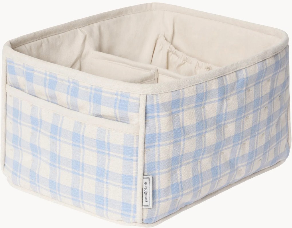 Cesto portaoggetti in cotone azzurro Sky Blue