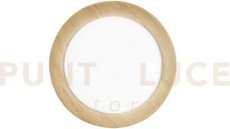 Plafoniera led arka bianca e legno 35w 5000lm cct 3000-4000-6500k 5...