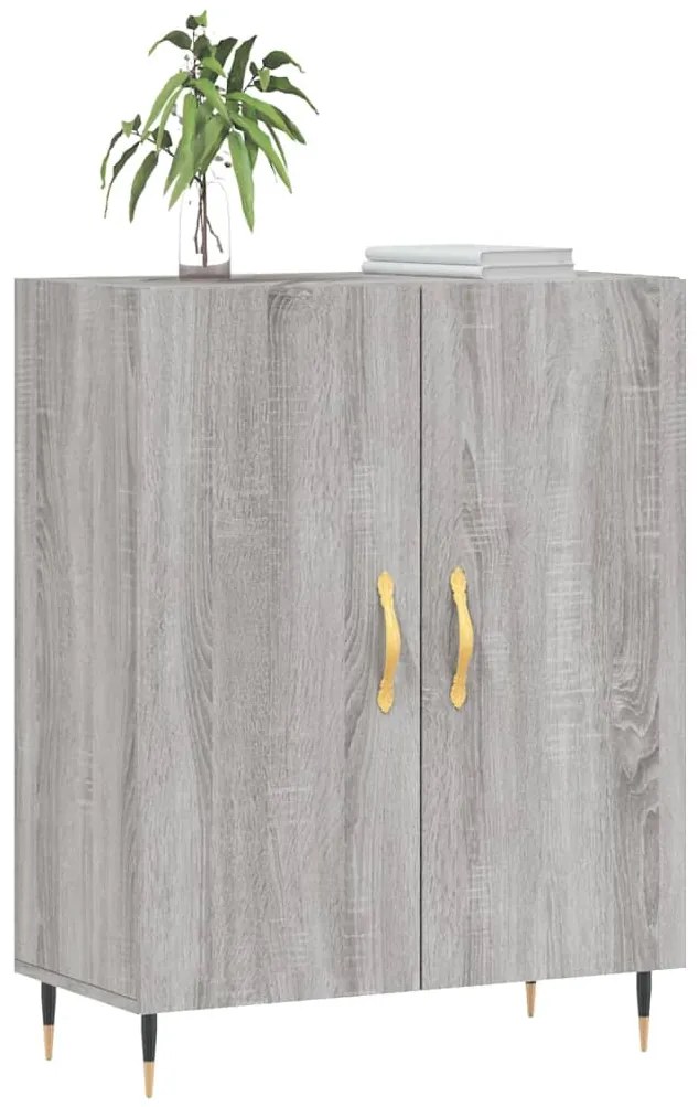 Credenza grigio sonoma 69,5x34x90 cm in legno multistrato