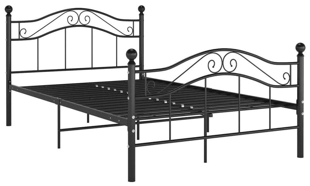 Giroletto nero in metallo 120x200 cm