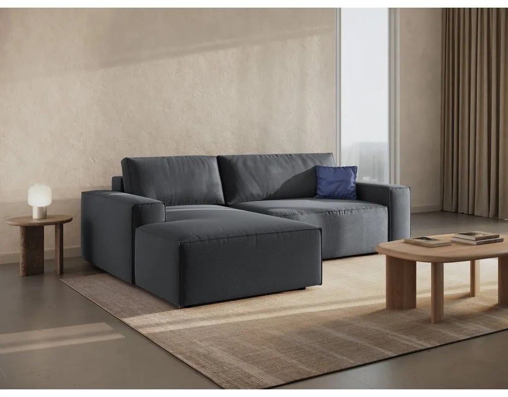 Divano letto angolare grigio scuro (angolo sinistro) Jodie - Micadoni Home