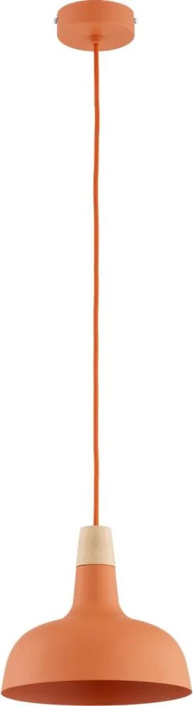 Lampada a sospensione con cavo RODOS 1xE27/15W/230V arancione
