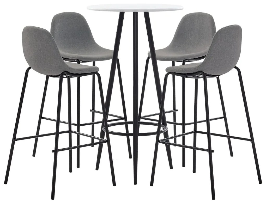 Set Da Bar 5 Pz İn Tessuto Grigio Talpa /