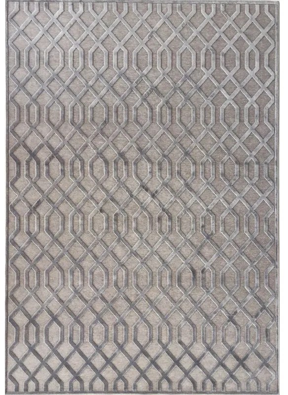 Tappeto Farashe 1 geometrico grigio, L 140 x L 100 cm