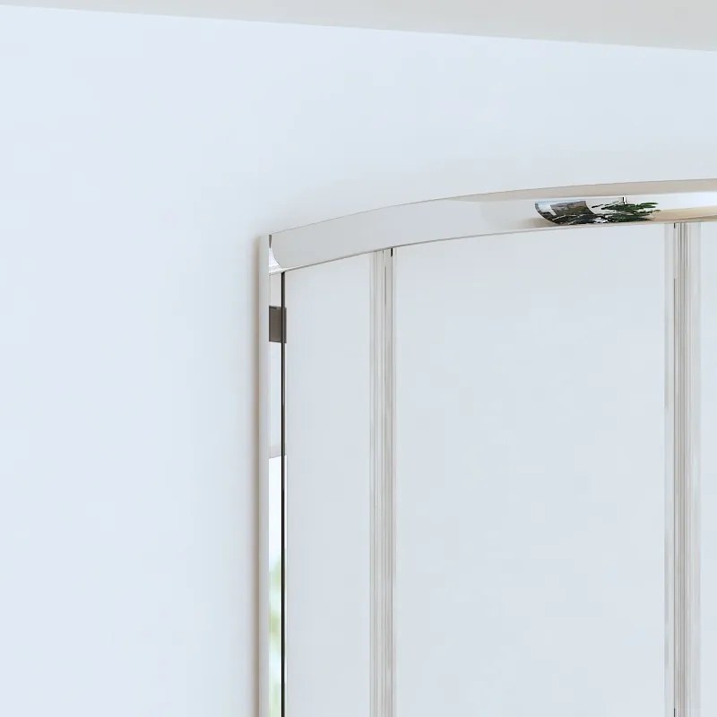 Kamalu - Box doccia basso 80x80cm semicircolare altezza 170cm | CHIARA CURV-Q