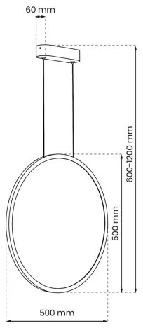 Lampadario LED SATURNO LED/28W/230V Ø 50 cm IP44 oro