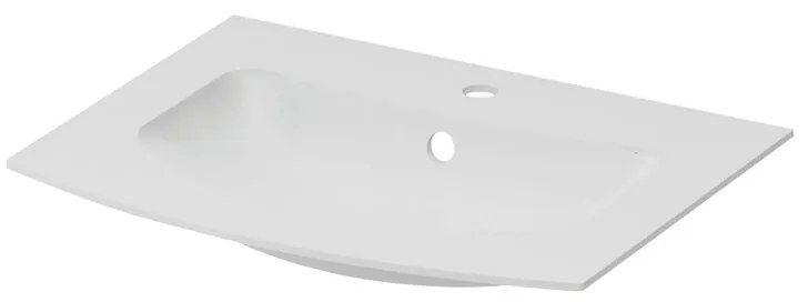 Lavabo integrale rettangolare Soho L 62 x H 10 x P 49 cm in resina bianco opaco