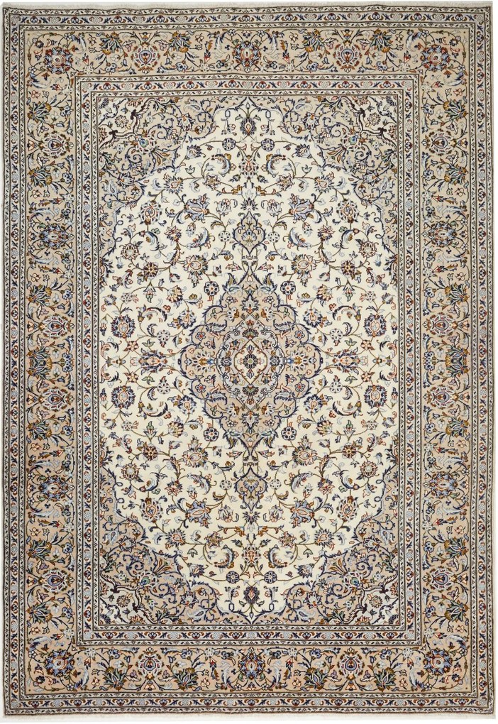 Kashan Tappeto persiano 310x220 Beige (Iran) Annodato A Mano
