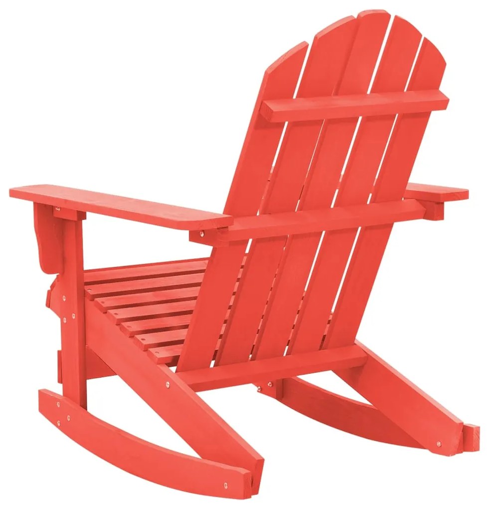 Sedia da giardino adirondack a dondolo massello di abete rosso