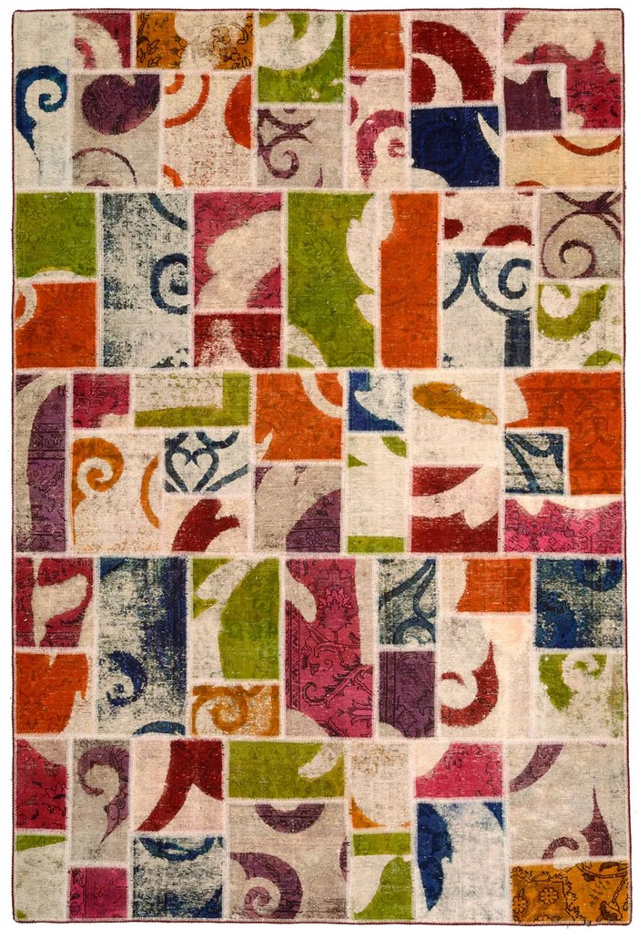 Patchwork Tappeto 200 x 300 Beige (Iran) Annodato A Mano
