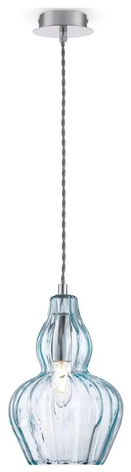 Maytoni MOD238-PL-01-BL - Lampadario a sospensione con filo EUSTOMA 1xE14/40W/230V blu