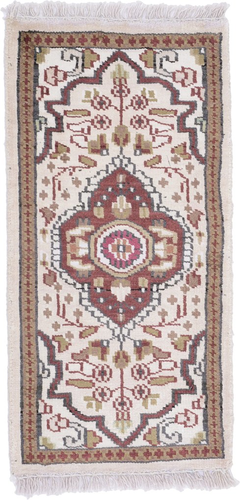 Agra Tappeto orientale 60 x 30 (Indian) Annodato A Mano