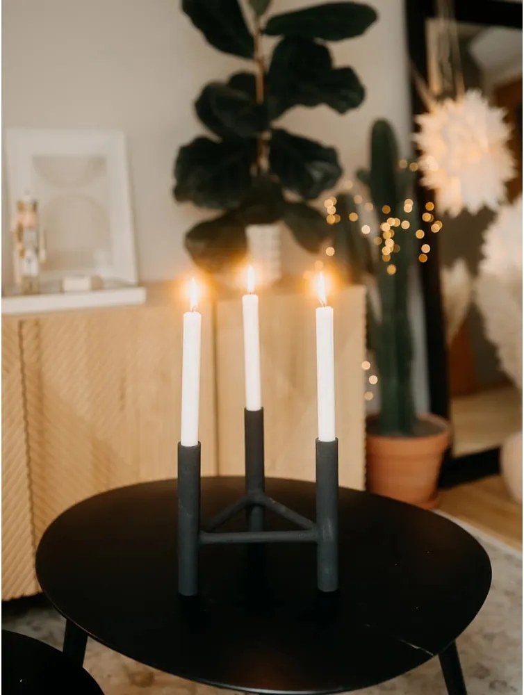 Portacandele in alluminio nero, altezza 20 cm Deeb - Bloomingville