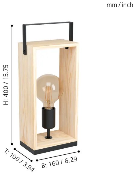 Eglo 43415 - Lampada da tavolo FAMBOROUGH 1xE27/40W/230V