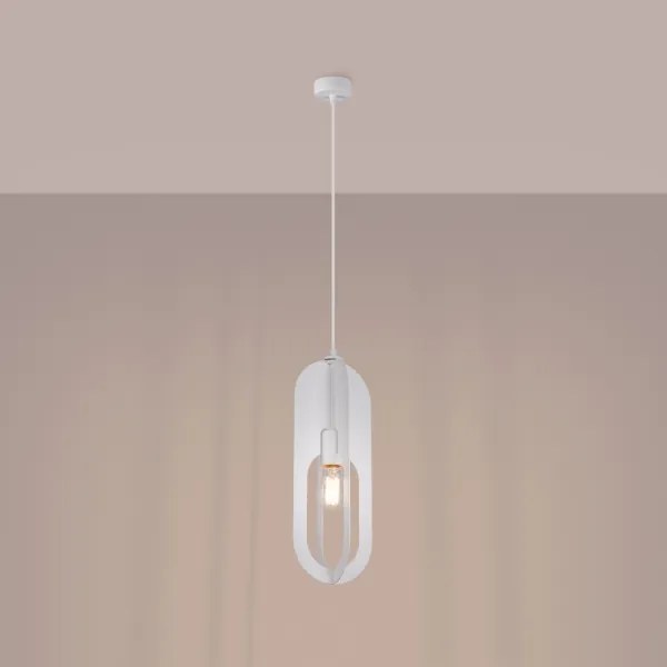 Sollux SL.1360 - Lampadario a sospensione con filo NICUS 1xE27/15W/230V bianco
