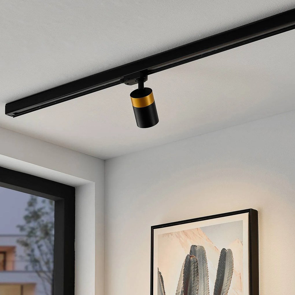Faretto da soffitto Arcchio Nikora per sistema a binario Arcchio, dimmerabile, Nero, Corridoio, Alluminio, Moderno