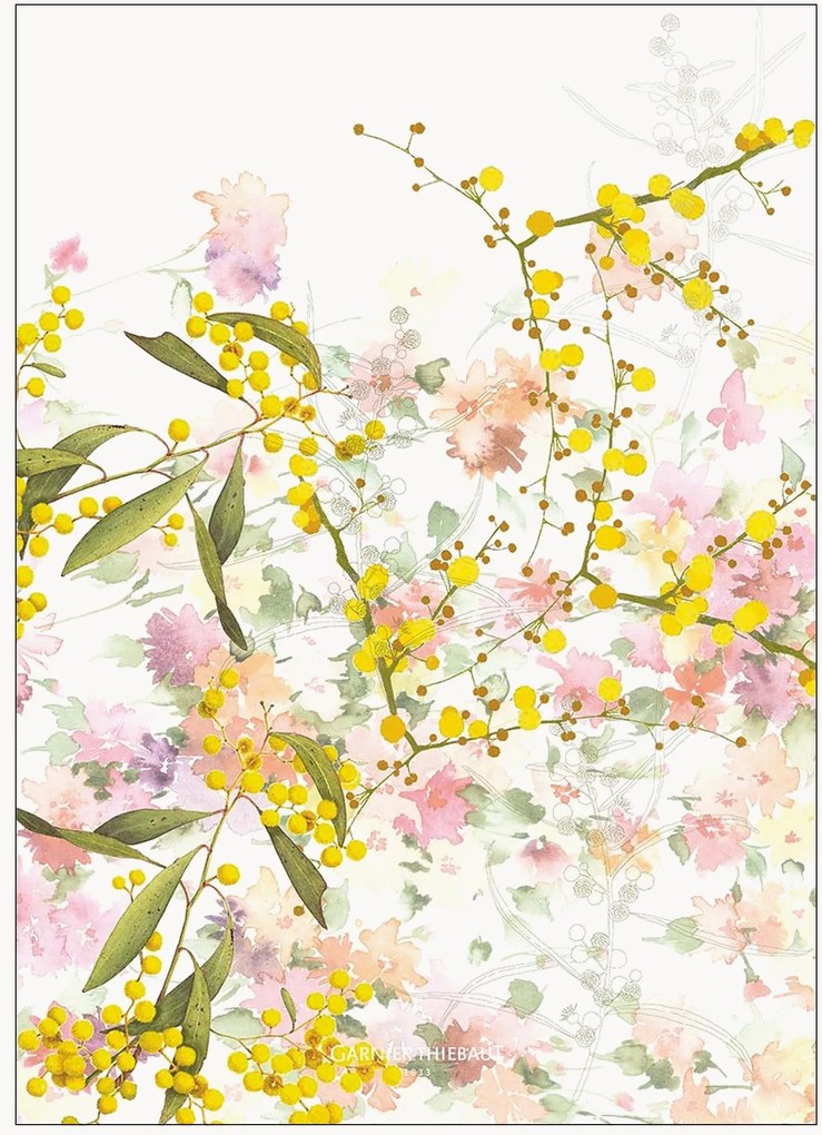 Set di 4 strofinacci in cotone Mimosas