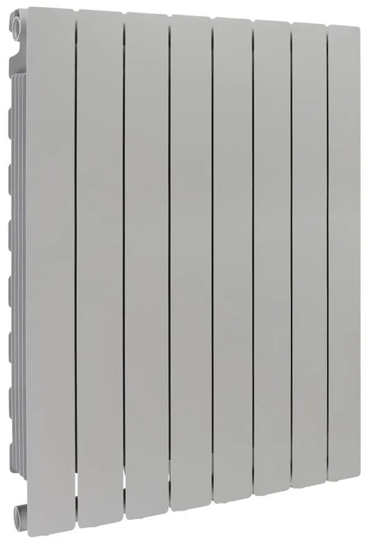 Radiatore acqua calda PRODIGE MODERN in alluminio, 8 elementi, interasse 800 mm, silver