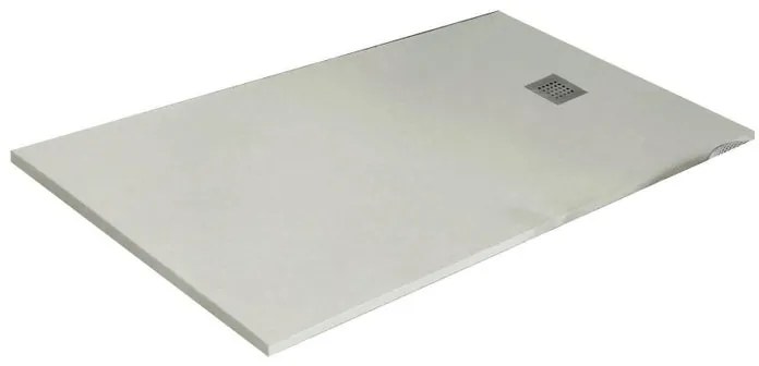 Piatto doccia in resina Strato bianco L 140 x L 80 x H 2.8 cm effetto pietra