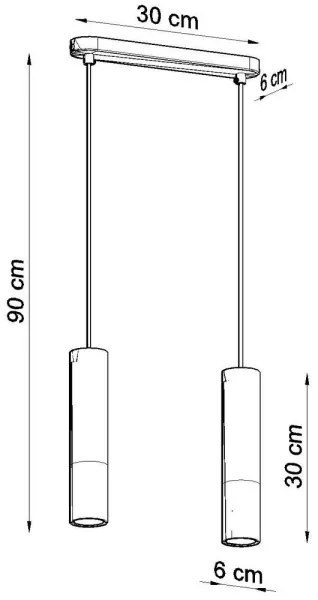 Sollux SL.0629 - Lampadario a sospensione con filo PABLO 2xGU10/40W/230V bianco