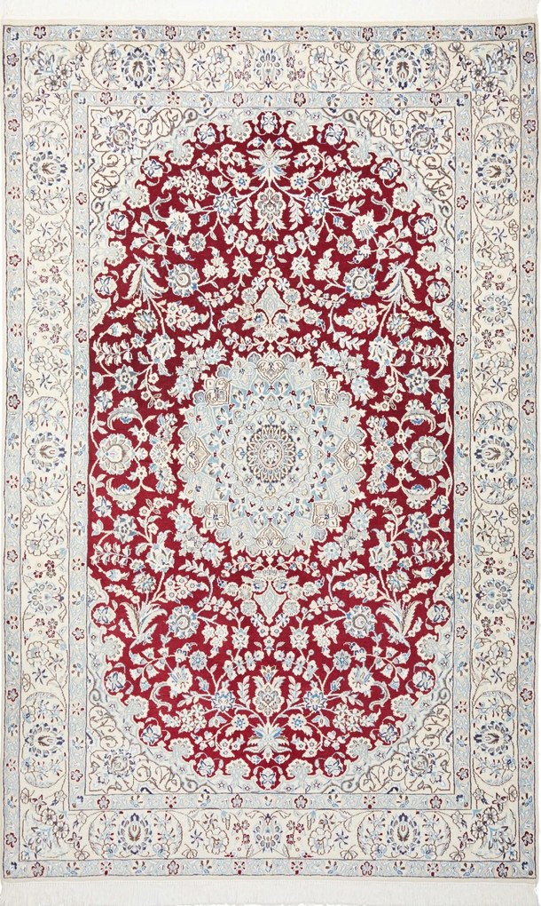 Nain Tappeto persiano 250 x 160 Rosso (Iran) Annodato A Mano