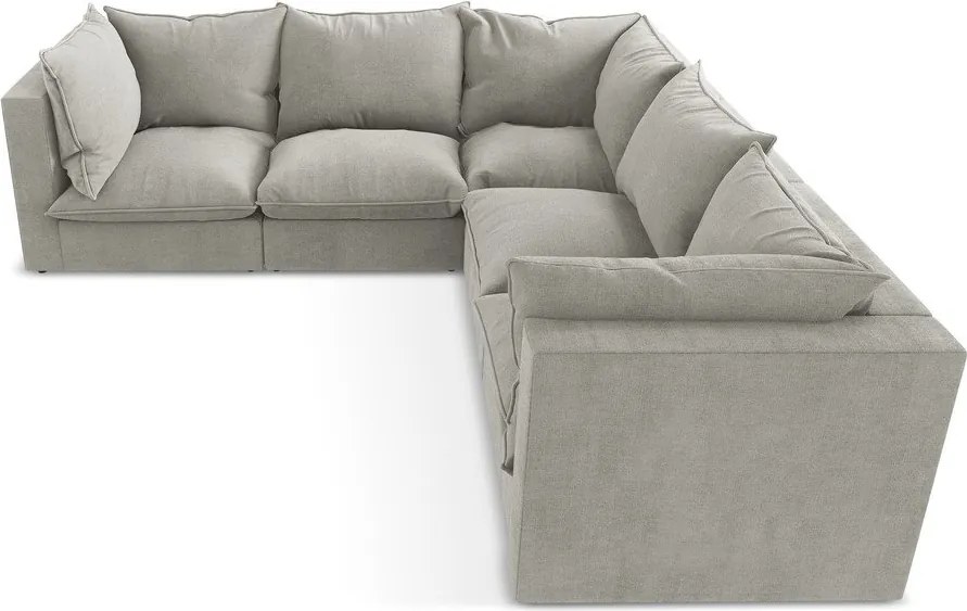 Divano angolare grigio chiaro Manao – Makamii