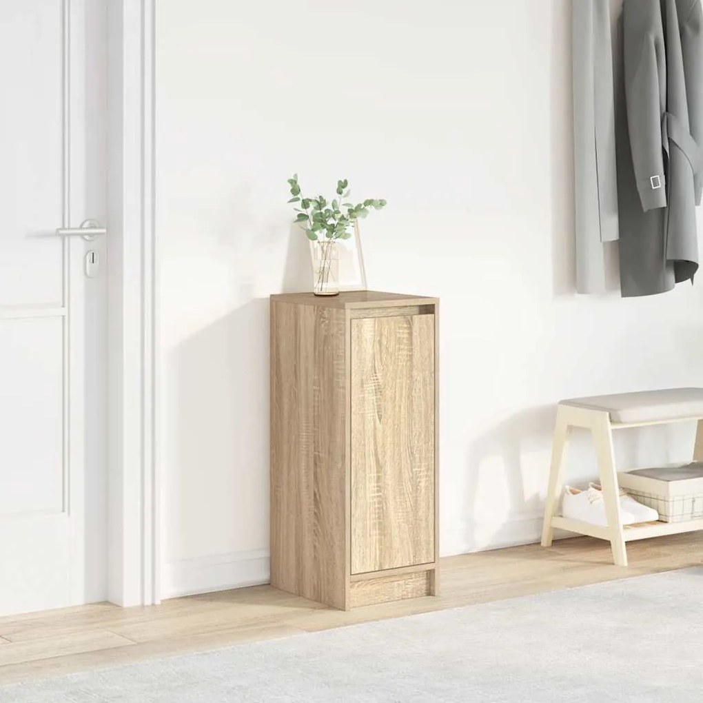 Scarpiera Rovere Sonoma 29,5x34x76 Cm İn Legno Multistrato /