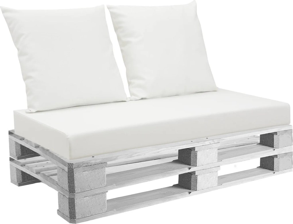 Cuscini per Pallet 120x80 cm Seduta e Schienale in Similpelle Mariotti Belem Bianco...