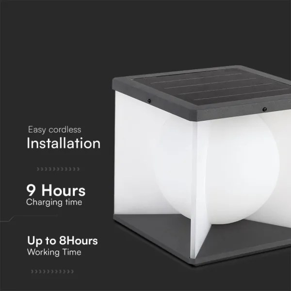 Applique a LED solare LED/3W/3,7V IP65 3000K