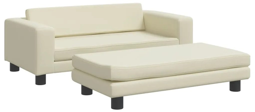 Lettino per cani con estensione crema 100x50x30cm in similpelle