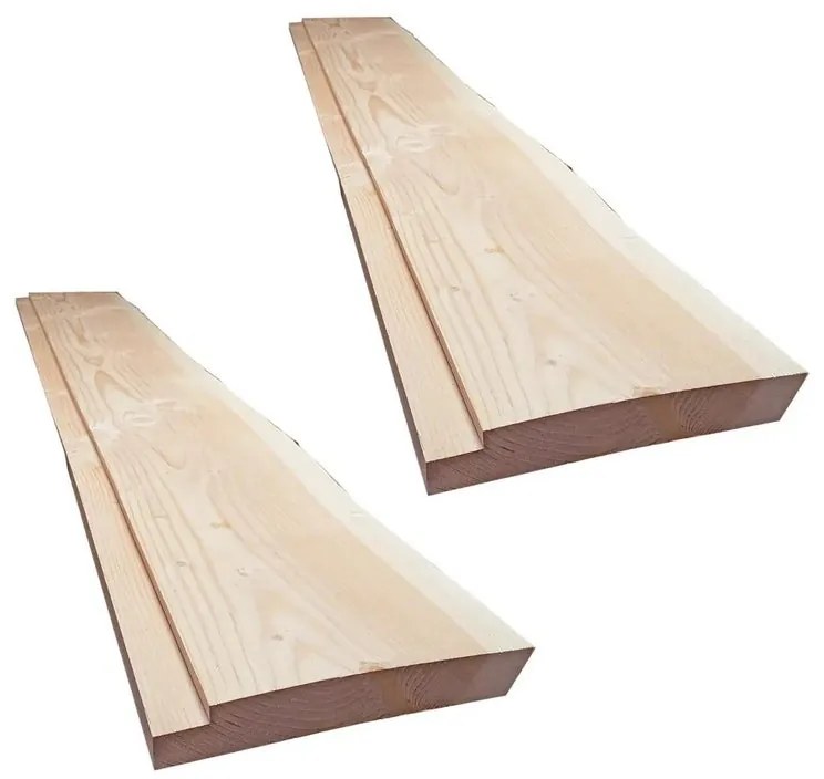 Tavola massello in legno di abete, L 30 x 100 cm x Sp 50 mm