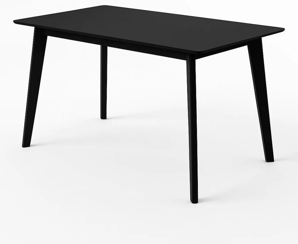 Tavolo da pranzo con piano nero 70x120 cm Vojens – Bonami Essentials
