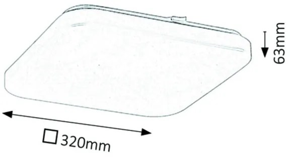Rabalux 3344 - Plafoniera LED ROB LED/32W/230V