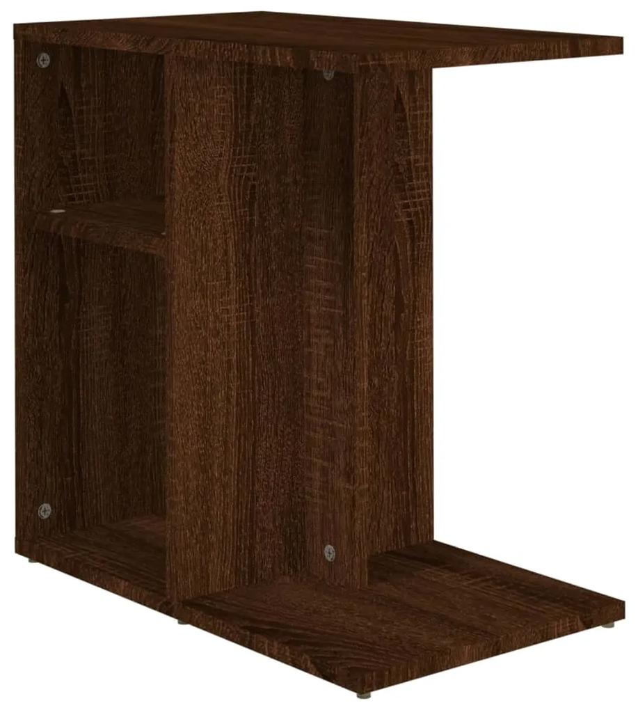 Tavolino da salotto rovere marrone 50x30x50cm legno multistrato