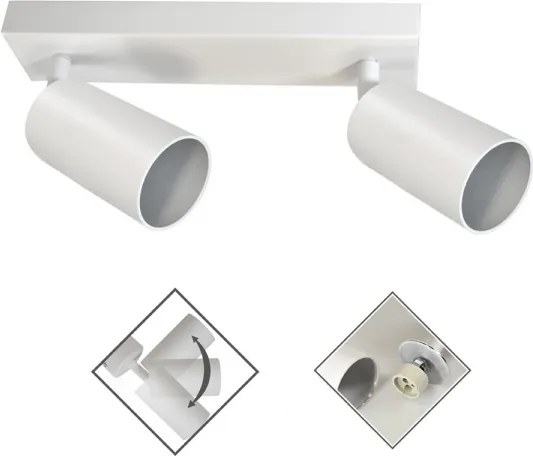 Luce Spot FARGO 2xGU10/30W/230V bianco