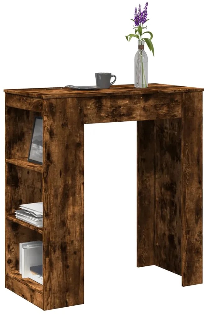 Tavolo Bar Con Rastrelliera Rovere 95x47x103,5 Cm Multistrato /
