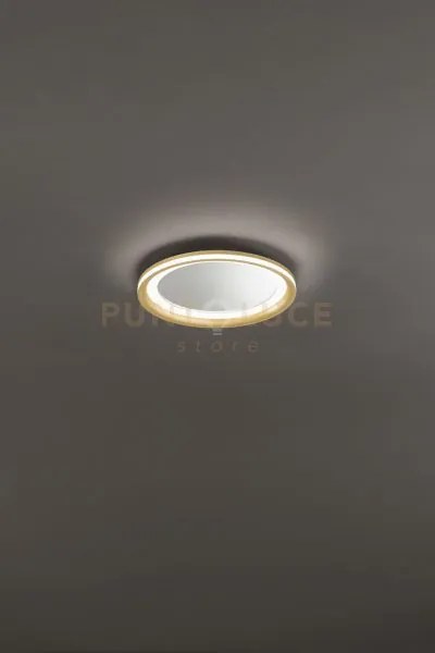 Plafoniera in alluminio oro mirò led 38w 3000k cri?80 220-240v 50/6...