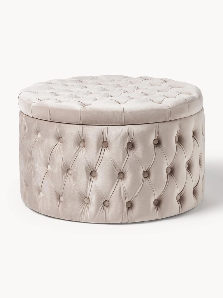 Pouf contenitore XL in velluto Chiara