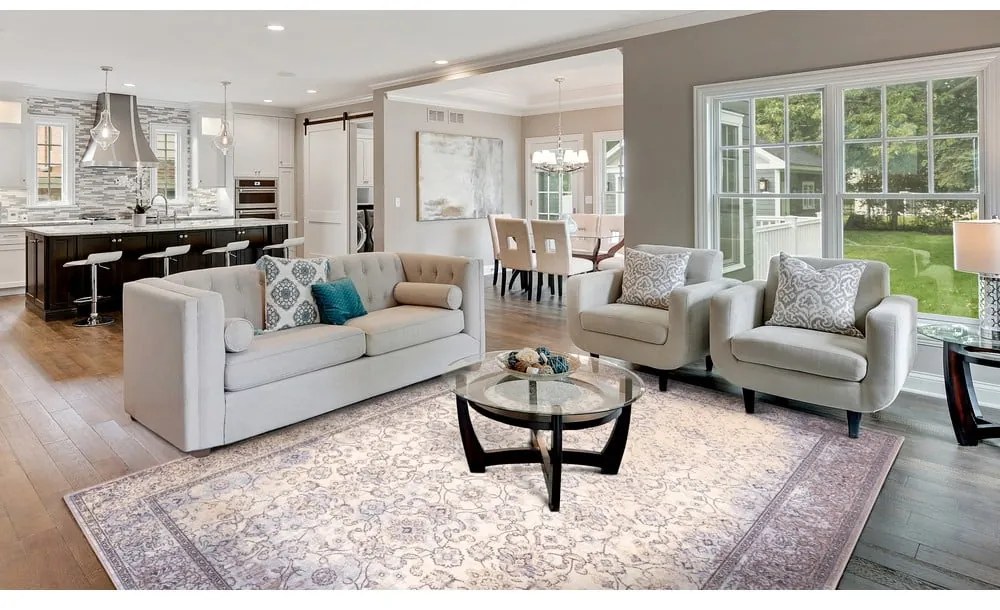 Tappeto in lana crema 133x180 cm Jennifer - Agnella