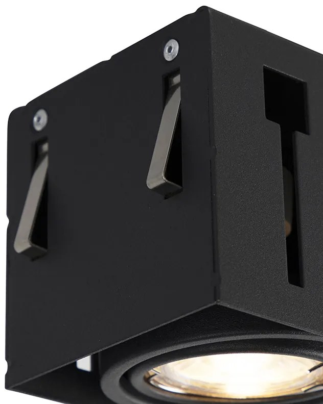 Faretto da incasso moderno Smart nero senza bordi con 3 GU10 Wifi - Oneon 3