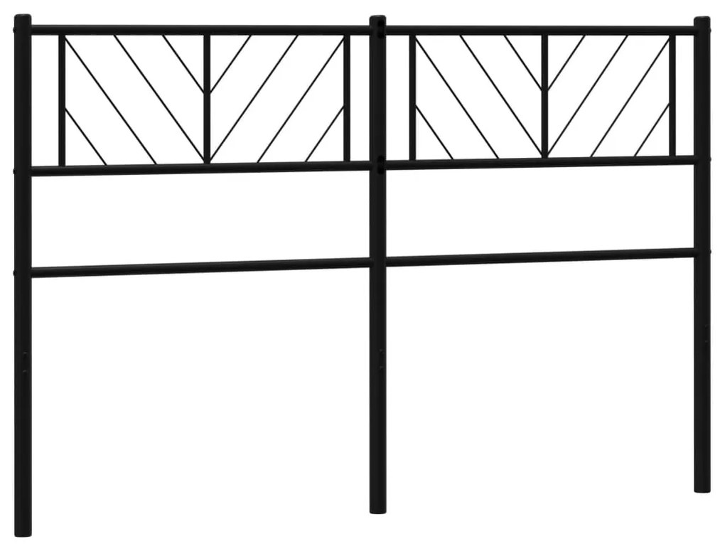 Testiera in metallo nero 135 cm