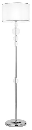 Piantana TEBE in vetro lavorato a mano Cromo H179 cm