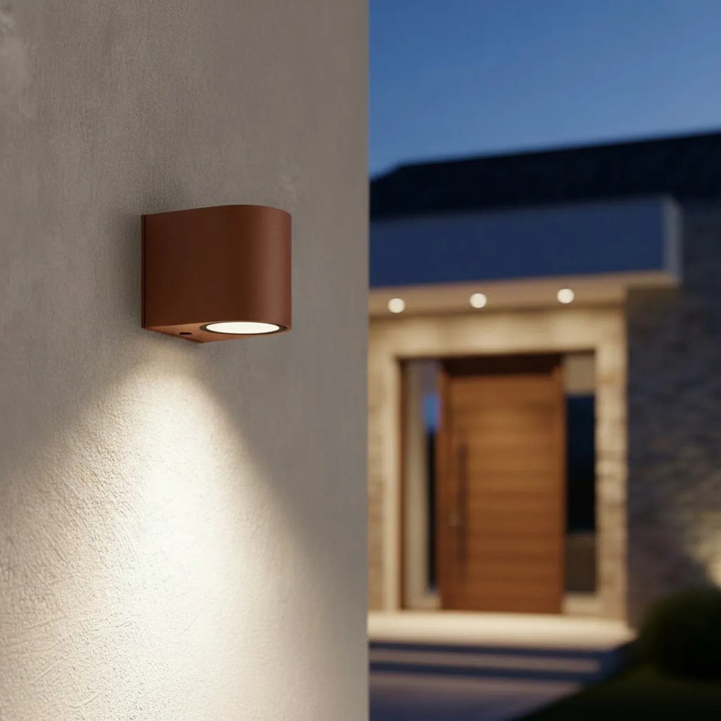 Applique da Esterno Monodirezione IP65 GU10 - Corten (Mattone - Ruggine)