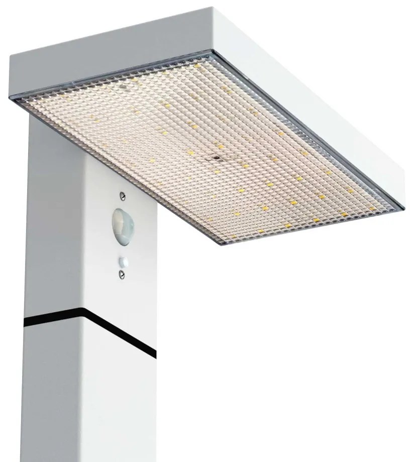 Paletto da giardino Solare Bianco 100cm con Sensore Mov. e Picchetto Colore Bianco Naturale 4.000K