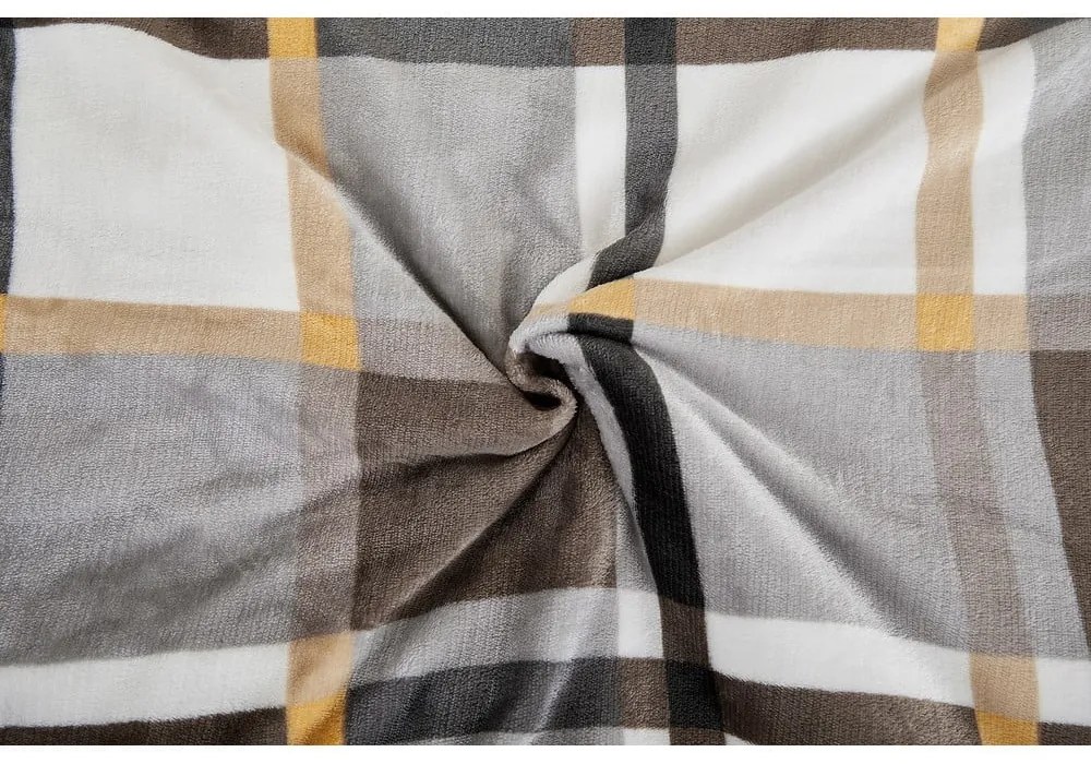 Biancheria da letto grigia/marrone in micropile per letto singolo 140x200 cm – My House