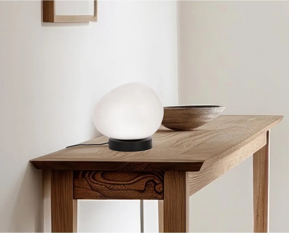 Lampada da tavolo bianca e nera (altezza totale 19 cm) Stones – Candellux Lighting