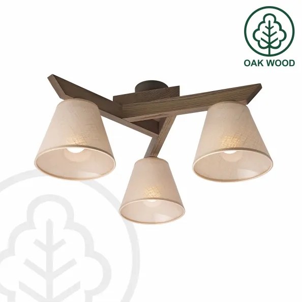 Brilagi - Plafoniera LED ANTHONY 3xE14/40W/230V rovere noce/beige