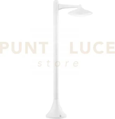 Paletto led alyson bianco 12w 1300lm 4000k ip44 28x91cm in alluminio
